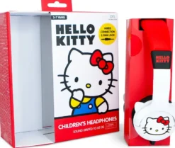 HELLO KITTY - CASQUE AUDIO FILAIRE POUR ENFANT BLANC-ROUGE