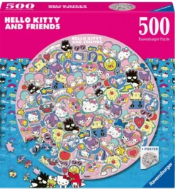 HELLO KITTY -PUZZLE ROND 500 PIECESUN TOURBILLON DE DOUCEUR