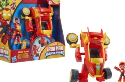 IRON MAN AND HIS AWESOME FRIENDS - FIGURINE ARMURE ET VEHICULE 2-EN-1 - IRON MAN