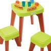 JARDIN ET SAISON - TABLE PIQUE-NIQUE ET 2 TABOURETS