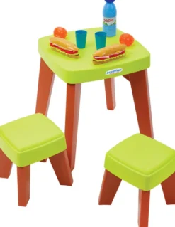 JARDIN ET SAISON - TABLE PIQUE-NIQUE ET 2 TABOURETS