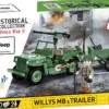 JEEP WILLYS MB - REMORQUE ET MITRAILLEUSE M2