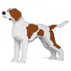 JEKCA BLOCS DE CONSTRUCTION -CHIEN POINTER ANGLAIS TACHES MARRONS