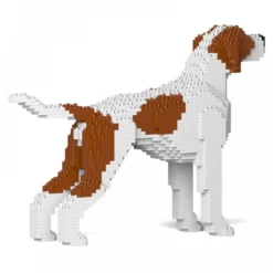 JEKCA BLOCS DE CONSTRUCTION -CHIEN POINTER ANGLAIS TACHES MARRONS