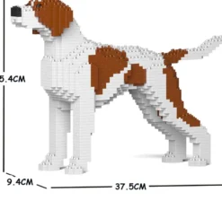 JEKCA BLOCS DE CONSTRUCTION -CHIEN POINTER ANGLAIS TACHES MARRONS