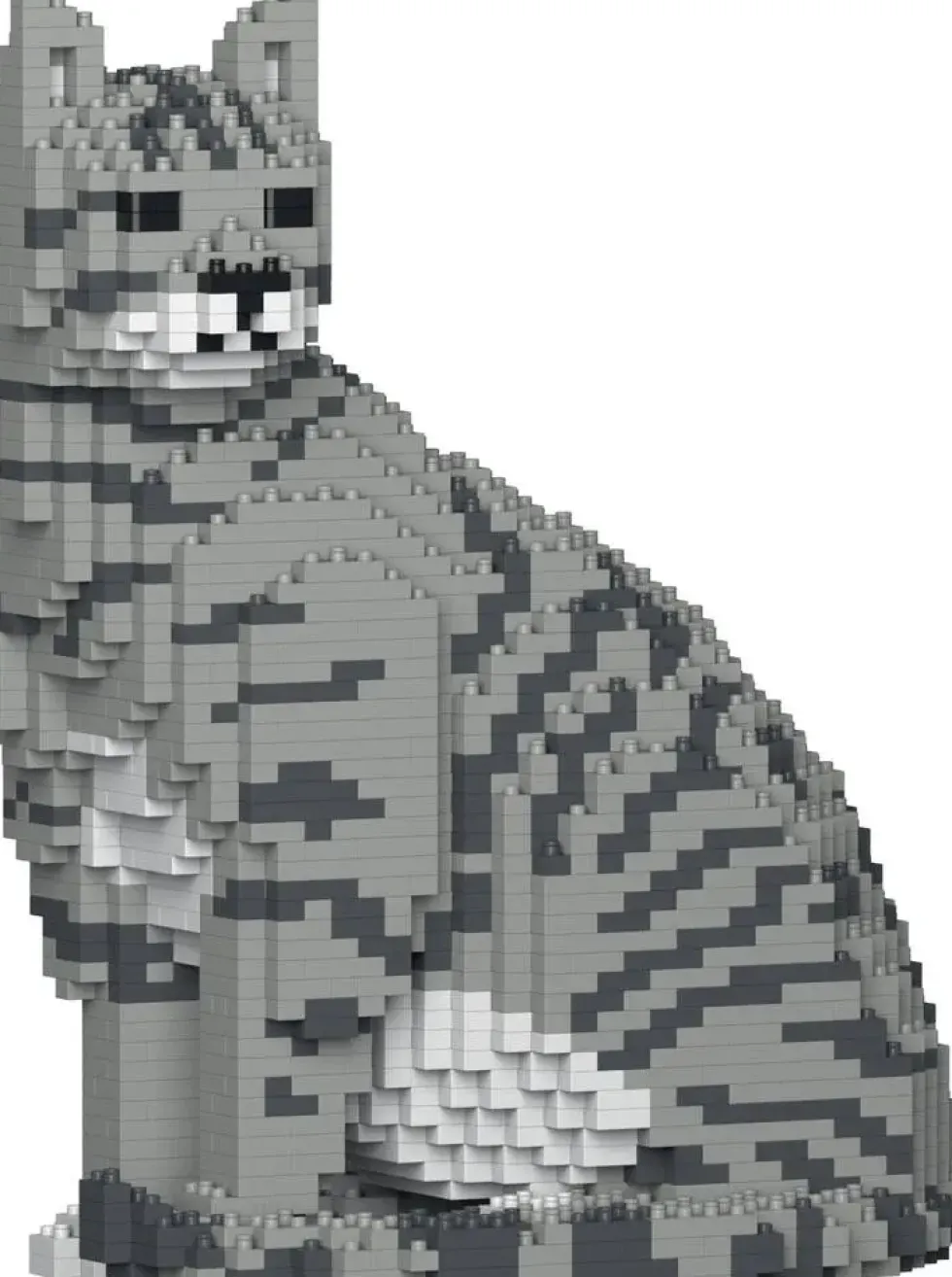JEKCA BLOCS DE CONSTRUCTION -CHAT TIGRE GRIS CLAIR ASSIS
