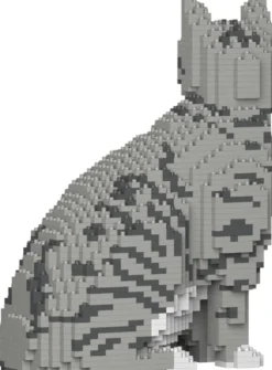 JEKCA BLOCS DE CONSTRUCTION -CHAT TIGRE GRIS CLAIR ASSIS