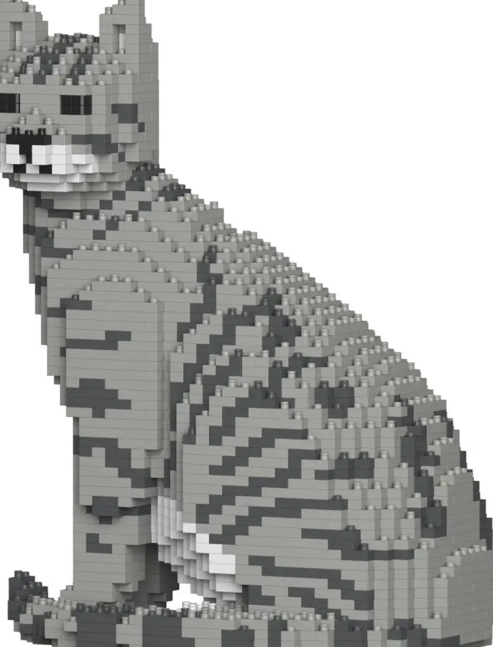 JEKCA BLOCS DE CONSTRUCTION -CHAT TIGRE GRIS CLAIR ASSIS