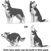 JEKCA BLOCS DE CONSTRUCTION - CHIEN HUSKY (4 EN 1) GRIS STANDARD