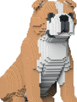 JEKCA BLOCS DE CONSTRUCTION -CHIEN BULLDOG ANGLAIS (4 EN 1) BEIGE STANDARD