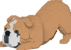 JEKCA BLOCS DE CONSTRUCTION -CHIEN BULLDOG ANGLAIS (4 EN 1) BEIGE STANDARD