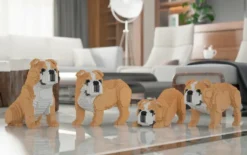 JEKCA BLOCS DE CONSTRUCTION -CHIEN BULLDOG ANGLAIS (4 EN 1) BEIGE STANDARD