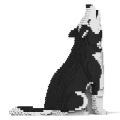 JEKCA BLOCS DE CONSTRUCTION - CHIEN HUSKY (4 EN 1) NOIR STANDARD