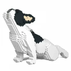 JEKCA BLOCS DE CONSTRUCTION -CHIEN BOULEDOGUE FRANCAIS QUI FAIT DU YOGA CAILLE NOIR