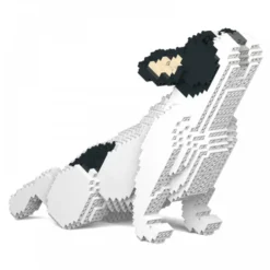 JEKCA BLOCS DE CONSTRUCTION -CHIEN BOULEDOGUE FRANCAIS QUI FAIT DU YOGA CAILLE NOIR