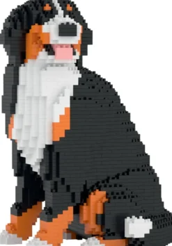 JEKCA BLOCS DE CONSTRUCTION -CHIEN BOUVIER BERNOIS ASSIS QUI TOURNE LA TETE STANDARD