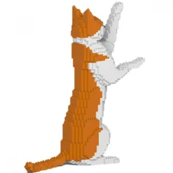 JEKCA BLOCS DE CONSTRUCTION -CHAT CALICO ROUX DEBOUT