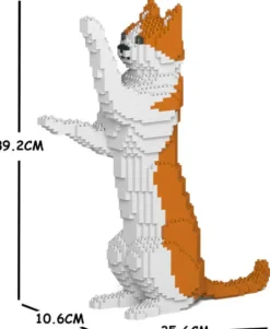 JEKCA BLOCS DE CONSTRUCTION -CHAT CALICO ROUX DEBOUT