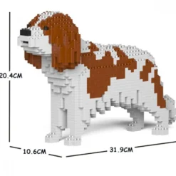 JEKCA BLOCS DE CONSTRUCTION -CHIEN CAVALIER KING CHARLES SPANIEL TACHES MARRONS