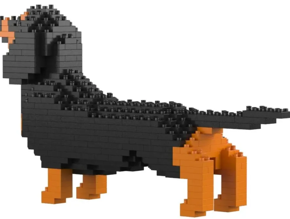JEKCA BLOCS DE CONSTRUCTION - MINI TECKEL NOIR ET FEU