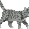 JEKCA BLOCS DE CONSTRUCTION MINI CHAT TIGRE GRIS CLAIR