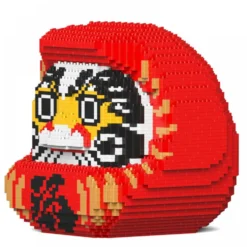JEKCA BLOCS DE CONSTRUCTION -POUPEE DARUMA 2 ROUGE