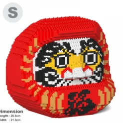 JEKCA BLOCS DE CONSTRUCTION -POUPEE DARUMA 2 ROUGE