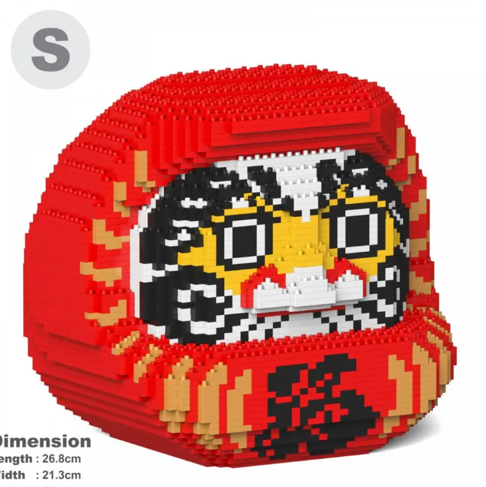 JEKCA BLOCS DE CONSTRUCTION -POUPEE DARUMA 2 ROUGE