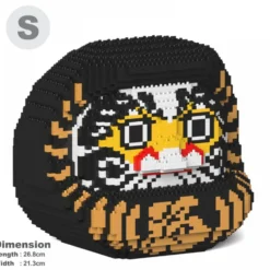 JEKCA BLOCS DE CONSTRUCTION -POUPEE DARUMA 2 NOIRE