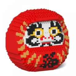 JEKCA BLOCS DE CONSTRUCTION -POUPEE DARUMA 1 ROUGE