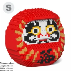 JEKCA BLOCS DE CONSTRUCTION -POUPEE DARUMA 1 ROUGE