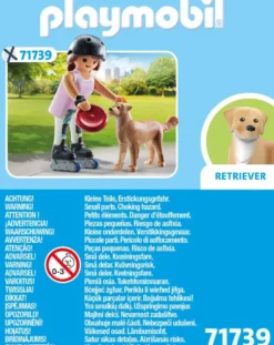 JEUNE FILLE ROLLEUSE AVEC RETRIEVER - 71739