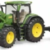 JOHN DEERE - TRACTEUR 7R 350 AVEC FOURCHE ET REMORQUE 1:16