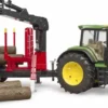 JOHN DEERE -TRACTEUR 7R 350 AVEC REMORQUE FORESTIERE 1:16