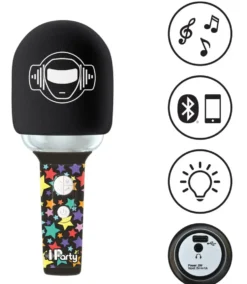 KARAOKE MICROPHONE BLUETOOTH/SANS FIL AVEC EFFETS SONORES ET LUMINEUX