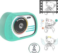 KIDYCAM - APPAREIL PHOTO ETANCHE 8MP AVEC 16GB MEMOIRE - TURQUOISE