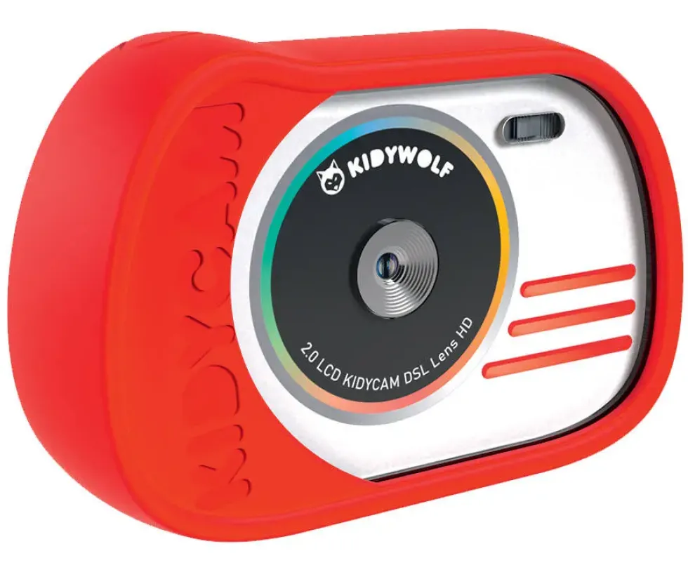 KIDYWOLF- APPAREIL PHOTO ETANCHE 8MP AVEC 16GB MEMOIRE ROUGE
