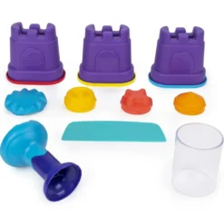 KINETIC SAND -COFFRET ARC-EN-CIEL 390 G + 6 ACCESSOIRES