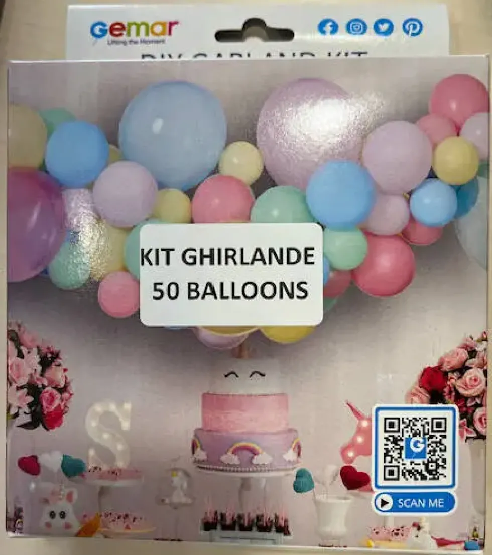 KIT GUIRLANDE 50 BALLONS