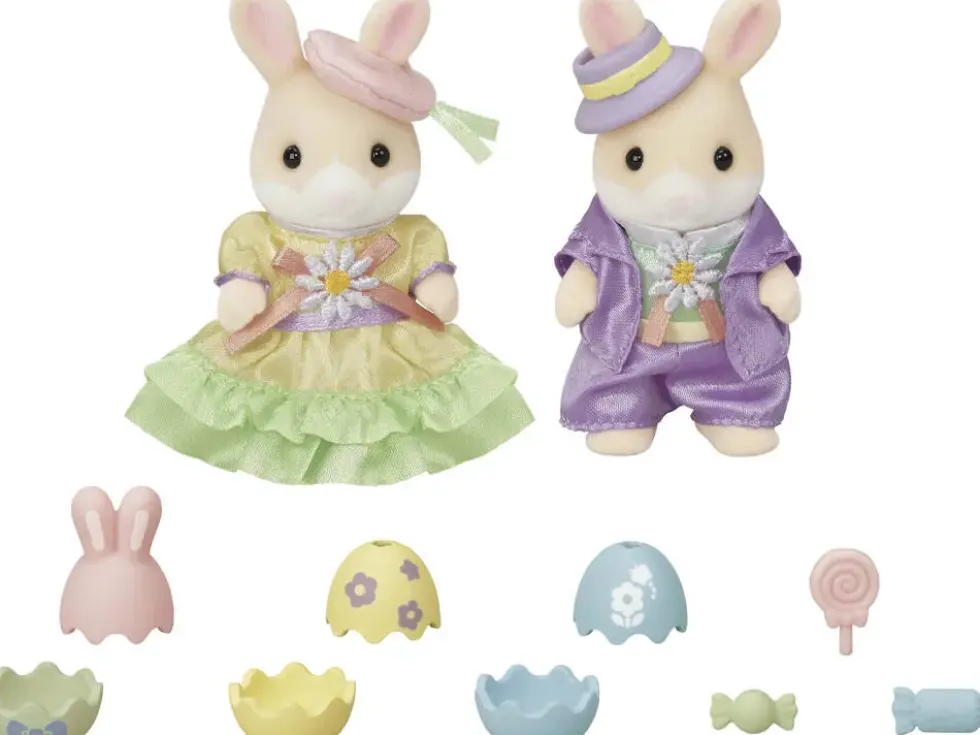 LA CHASSE AUX ŒUFS DES FRERES ET SŒURS LAPIN MARGUERITE - SYLVANIAN FAMILLES