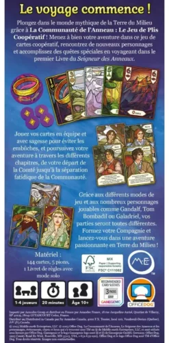 LA COMMUNAUTE DE L’ANNEAU : JEU DE PLIS COOPERATIF