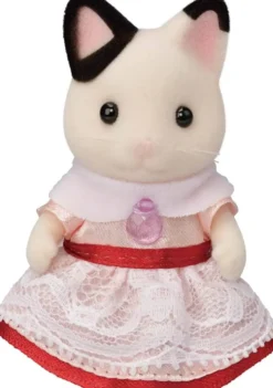 LA FILLE CHAT BICOLORE ET SON GOUTER D’ANNIVERSAIRE - SYLVANIAN PERSONNAGES ET TENUES