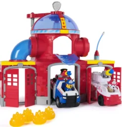 LA PAT'PATROUILLE - COFFRET CASERNE DE POMPIERS ET 2 VEHICULES FIRE RESCUE