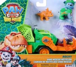 LA PAT'PATROUILLE -VEHICULE+ FIGURINE ROCKY-LE FILM MISSION DINO