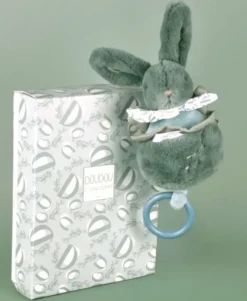 LAPIN DOUDOU - BOITE A MUSIQUE VERT SAUGE