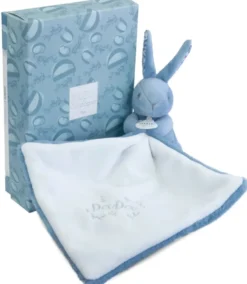 LAPIN DOUDOU - LAPIN AVEC DOUDOU BLEU