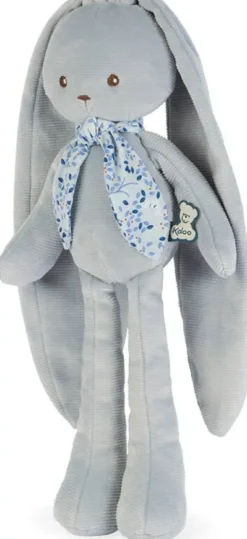 LAPINOO - PELUCHE PANTIN LAPIN BLEU - 35CM