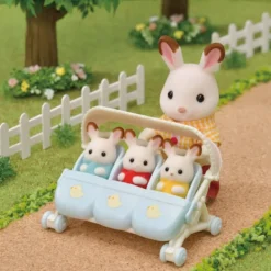 LA POUSSETTE TRIPLE - SYLVANIAN TOUT POUR BEBES