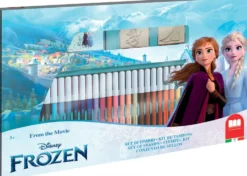 LA REINE DES NEIGES - COFFRET 36 FEUTRES 3 TAMPONS
