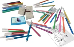 LA REINE DES NEIGES - COFFRET 36 FEUTRES 3 TAMPONS